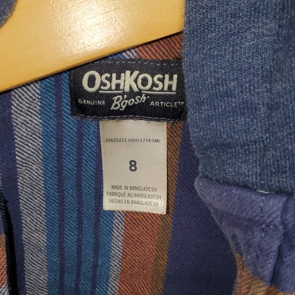 3/$20 Oshkosh B’gosh hoodie sweatshirt size 8 - Picture 5 of 6